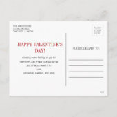 つや消しゴールドフォイルXOXOバレンタインポストカード シーズンポストカード (裏面)