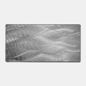 つや消しシルバーメタル抽象芸術 デスクマット (正面)