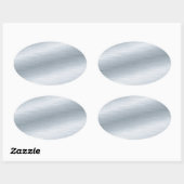 つや消しシルバールックバックグラウンド 楕円形シール (シート)