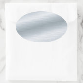 つや消しシルバールックバックグラウンド 楕円形シール (バッグ)