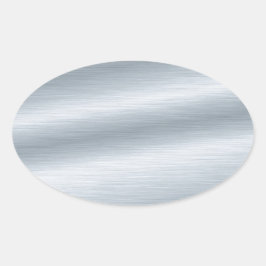 つや消しシルバールックバックグラウンド 楕円形シール