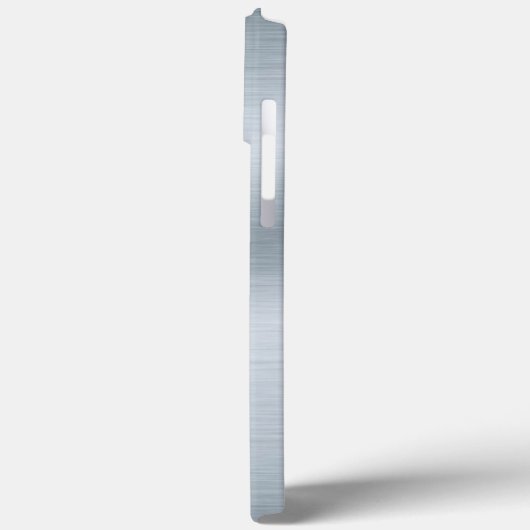 つや消しシルバールックパーソナライズされたモノグラム Case-Mate iPhoneケース (裏面 / 左)