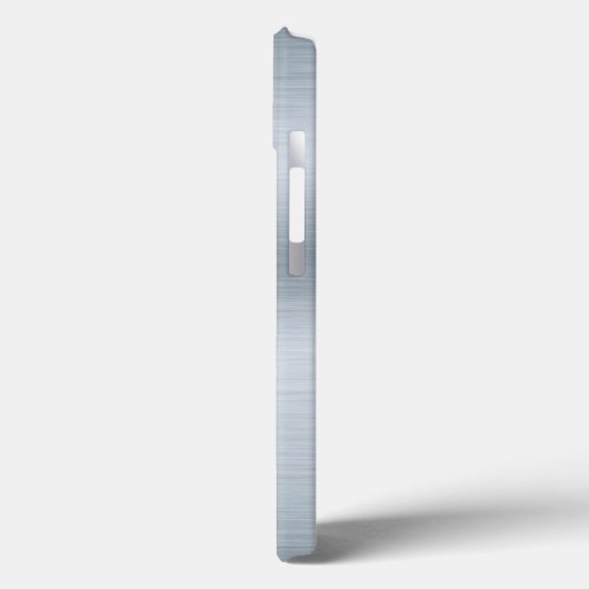 つや消しシルバールックパーソナライズされたモノグラム Case-Mate iPhoneケース (裏面 / 左)