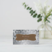 つや消しスチールバロック風ダマスク 名刺 (スタンド正面)