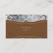 つや消しスチールバロック風ダマスク 名刺 (裏面)