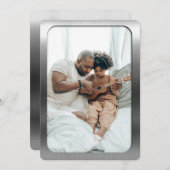 つや消しスチールフォトフレーム – 父の日 シーズンカード (正面/裏面)