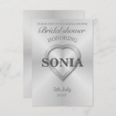 つや消しステンレ結婚ス 招待状 (正面/裏面)