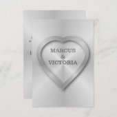 つや消しステンレ結婚ス 招待状 (正面/裏面)