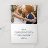 つや消しチャームフォイル折り畳みフォトサンキューカード 箔グリーティングカード (内側レイダウン)