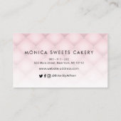 つや消しドリップおもしろいスクリプトケーキとスイーツベーカリー 名刺 (裏面)