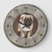 つや消しニッケル写真番号 ラージ壁時計 (正面)