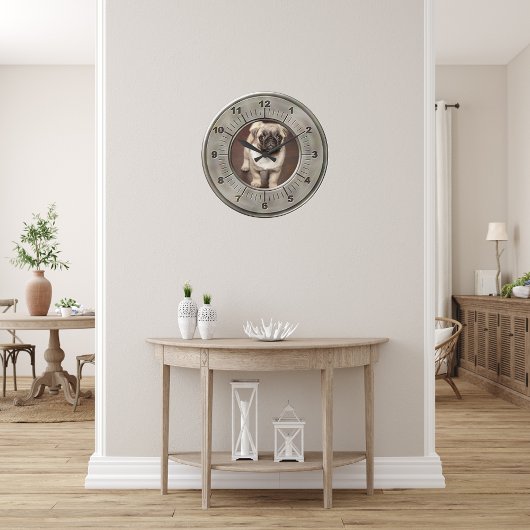 つや消しニッケル写真番号 ラージ壁時計