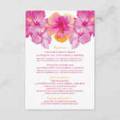 つや消しハイビスカス結婚フローラ詳細 エンクロージャーカード (正面)
