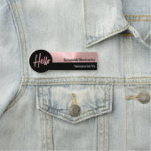 つや消しバラ金ゴールドフェイクメタルプロフェッショナルこんにちは 名札 (インサイチュ)