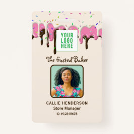 つや消しベーカリーロゴビジネス社員 バッジ