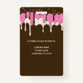 つや消しベーカリーロゴビジネス社員 バッジ (裏面)