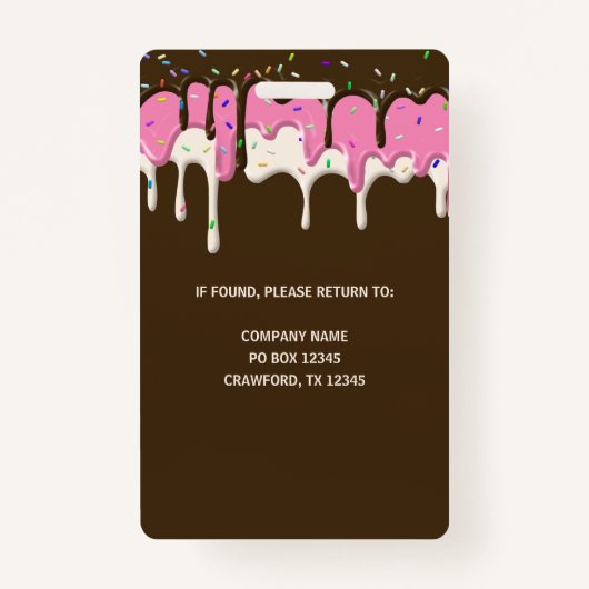 つや消しベーカリーロゴビジネス社員 バッジ (裏面)