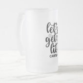 つや消しマグに火を付パーソナライズされたけよう フロストグラスビールジョッキ (正面左)