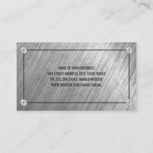 つや消しメタルとネジ 名刺 (裏面)