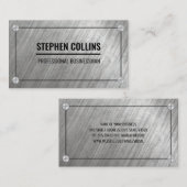 つや消しメタルとネジ 名刺 (正面/裏面)