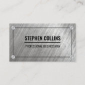 つや消しメタルとネジ 名刺 (正面)