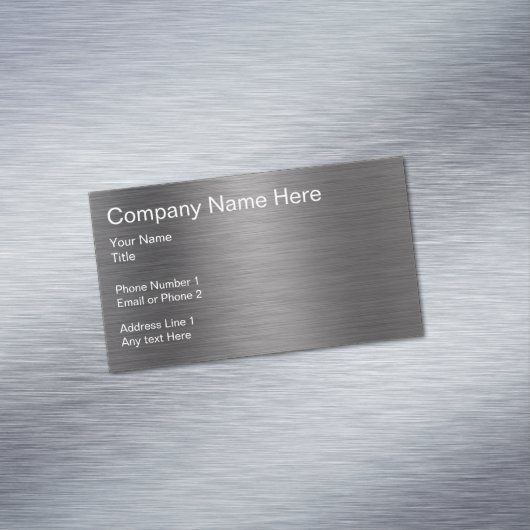 つや消しメタルの外観車の マグネット名刺 (インサイチュ)