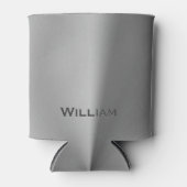 つや消しメタルパーソナライズされた名 缶クーラー (正面)