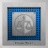 つや消しメタルルックのジャスティスはかりで測 ポスター (正面)