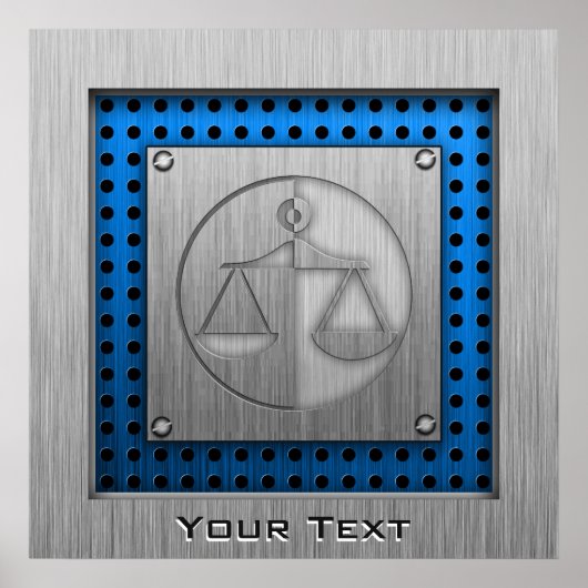 つや消しメタルルックのジャスティスはかりで測 ポスター (正面)