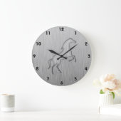 つや消しメタルルックホース ラージ壁時計 (ホーム)