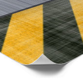 つや消しメタル危険建築レイアウト ポスター (角)