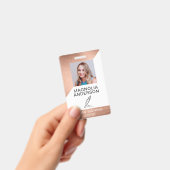 つや消しメタル従業員のフォトバーコード名 バッジ (手持ち)