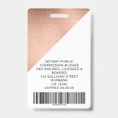 つや消しメタル従業員フォトロゴバーコード名 バッジ (裏面)