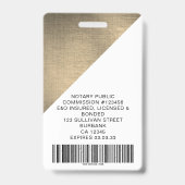 つや消しメタル従業員フォトロゴバーコード バッジ (裏面)