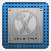 つや消しメタル調の大工ツール スクエアシール (正面)