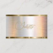 つや消しメタル金ゴールドバンディング書道ID801 名刺 (正面)