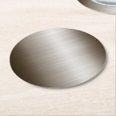 つや消しメタル青銅 ラウンドペーパーコースター (アングル)