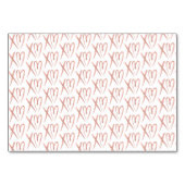 つや消しモダンバラ金ゴールド教室バレンタインカード テーブルナンバー (裏面)