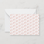 つや消しモダンバラ金ゴールド教室バレンタインカード ノートカード (裏面)