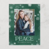 つや消し平和緑水彩写真 シーズンポストカード (正面)