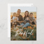 つや消し感謝感謝祭フォトカードポストカード シーズンポストカード (正面/裏面)
