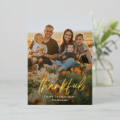 つや消し感謝箔感謝記念撮影カード 箔シーズンカード (立ち正面)