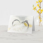 つや消し結婚の指輪 カード (黄色い花)