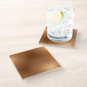 つや消し銅色 ガラスコースター (アングル)