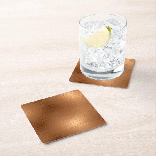 つや消し銅色 スクエアペーパーコースター (インサイチュ)