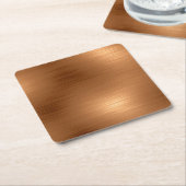 つや消し銅色 スクエアペーパーコースター (アングル)