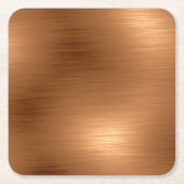 つや消し銅色 スクエアペーパーコースター (正面)