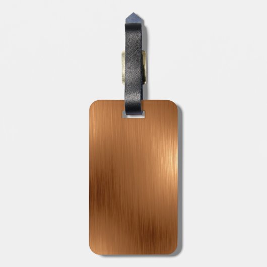 つや消し銅色 ラゲッジタグ (裏面縦)
