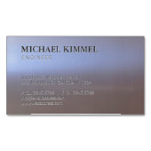 つや消モダンしメタルルックS01カスタマイズ可能 マグネット名刺 (正面)