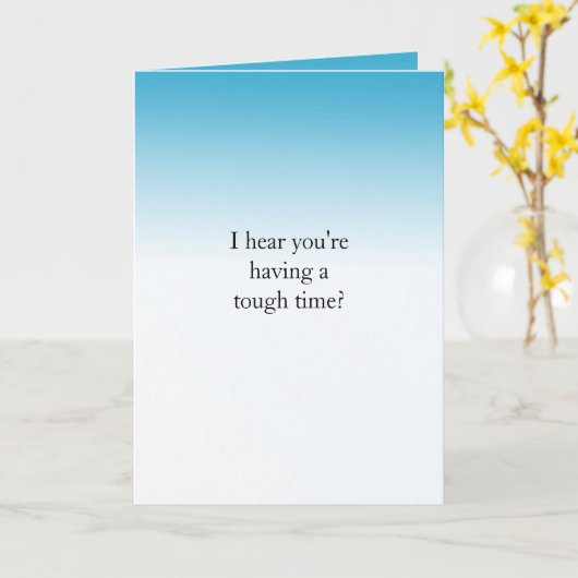 つらい時を聞いたよ... カード (黄色い花)